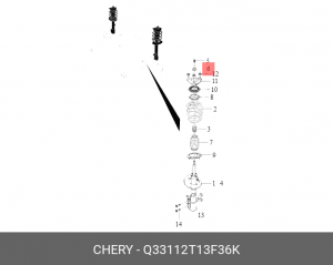 Гайка с фиксированной шайбой m12х1.25 S5 CHERY Q33112T13F36K CHERY