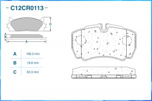 Тормозные колодки задние Low Metallic C12CR0113 C12CR0113 CWORKS