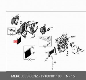 Фильтр воздушный салона MERCEDES Sprinter (W907) угольный OE A9108301100 MERCEDES BENZ
