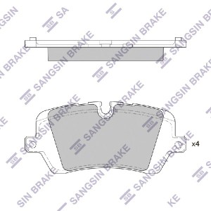 Колодки тормозные LAND ROVER Range Rover (12-) задние (4шт.) SANGSIN SP1965 SANGSIN