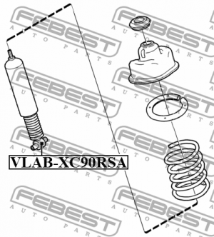 САЙЛЕНТБЛОК ЗАДНЕГО АМОРТИЗАТОРА подходит для VOLVO XC90 2003-2014 VLAB-XC90RSA VLABXC90RSA FEBEST
