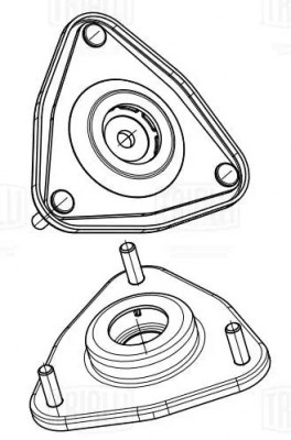 Опора амортизатора переднего без подшипника SA 1154 TRIALLI