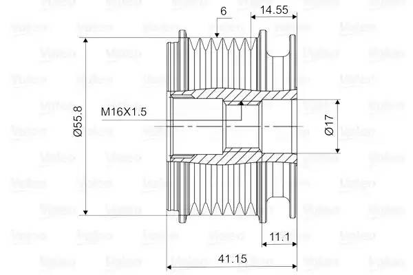 Шкив AUDI A3 (04-13) генератора VALEO 588001 VALEO PHC