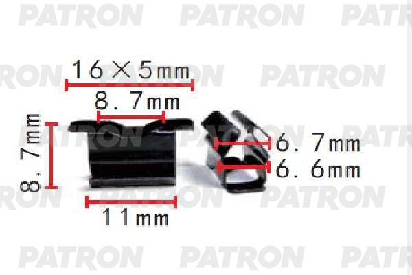 Клипса VW AUDI крепления порога PATRON P371611 PATRON