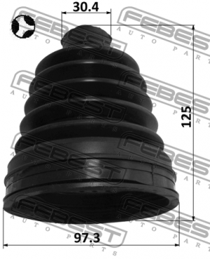 ПЫЛЬНИК ШРУС ВНУТРЕННИЙ КОМПЛЕКТ 97.3X125X30.4 подходит для FORD TRANSIT TT9 200 2115-TR9DT FEBEST