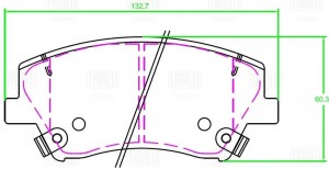 Колодки торм. Hyundai Elantra (16-) диск. перед. (PF 1075) PF1075 TRIALLI