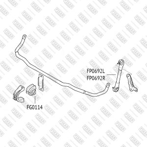 Тяга стабилизатора передняя левая BMW 5(E60,E61) 03- FP0692L FP0692L FIXAR