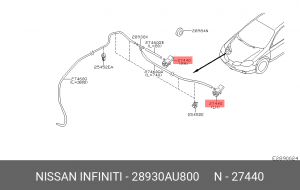 форсунка омывателя!\ Nissan Primera 02-07 28930-AU800 NISSAN