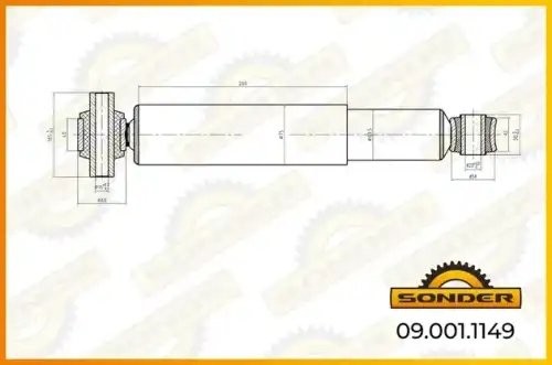 Амортизатор подвески (задний) DAF о.н 1924212 — 2 года безусловной гарантии 090011149 SONDER