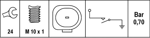 датчик давления масла!\ Audi A3/A4/A6, VW Bora/Golf 1.9TDi 97> 6ZL008280-031 HELLA