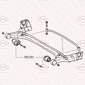 Сайлентблок задней балки TOYOTA Corolla/Prius/Allion/Premio/Vista 01- TEF1392 TEF1392 TATSUMI
