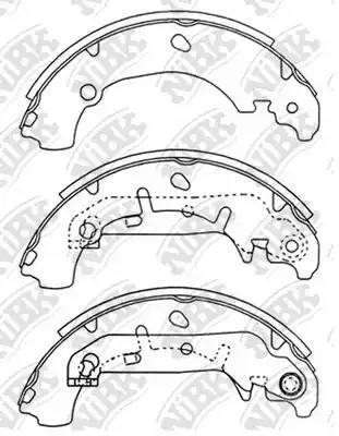 Колодки тормозные FORD Fiesta (00-) задние барабанные (4шт.) NIBK FN3421 NIBK