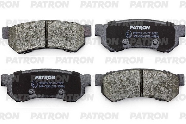 Колодки тормозные дисковые CHEVROLET: LACETTI 05-, NUBIRA седан 05-, NUBIRA унив PBP039 PATRON