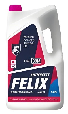 Антифриз готовый лобридный розовый JDM G12++ 5кг 430206402 FELIX