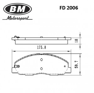 Колодки тормозные дисковые FD2006 FD2006 BM MOTORSPORT