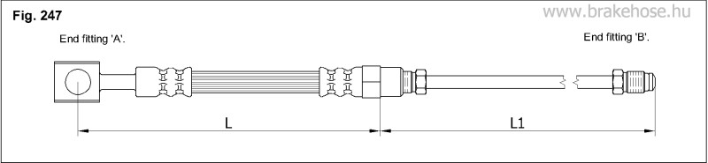 Шланг тормозной задний FT0355 FT0355 K K