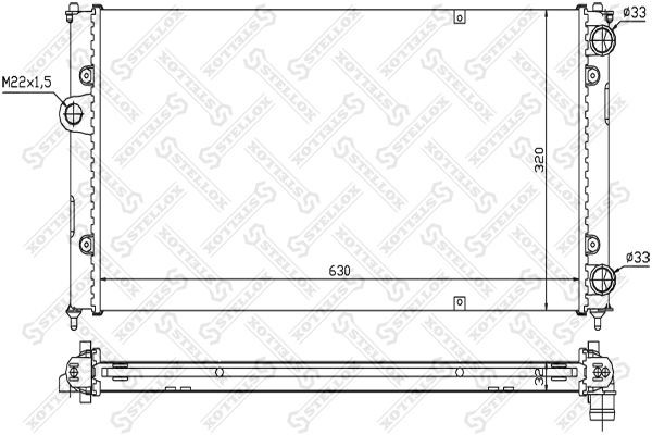 радиатор системы охлаждения!\ Seat Ibiza, VW Polo 1.6-1.9D 93> 10-25245-SX STELLOX