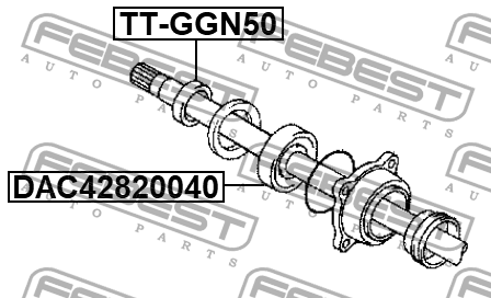 Кольцо подшипника приводного вала TOYOTA HILUX 05- TT-GGN50 TT-GGN50 FEBEST