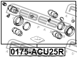 Ремкомплект задн суппорта TOYOTA KLUGER L/V ACU25/MCU25 4WD 2000-2007 0175-ACU25 0175-ACU25R FEBEST