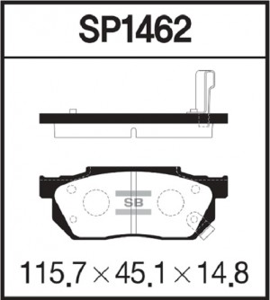 Колодки тормозные дисковые Honda Civic 1.3-1.6 87-91/1.3 16V 91-95 SP1462 SP1462 SANGSIN