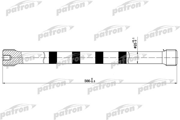 Торсион RENAULT Kangoo подвески задней левый PATRON PTB1001 PATRON