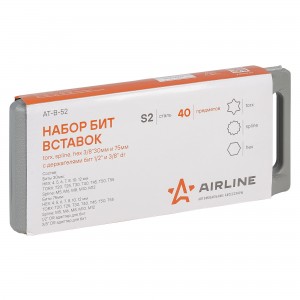 Набор бит вставок TORX, SPLINE, HEX 3/8 30мм и 75мм с держателями бит 1/2 и 3/8  ATB52 AIRLINE