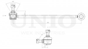 Стойка стабилизатора передняя левая SSP-50102 UNIO