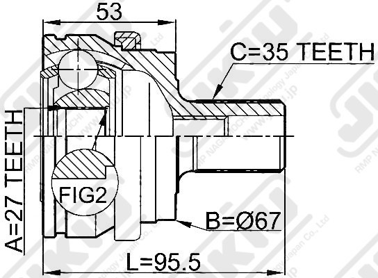ШРУС JC31009 JC31009 JIKIU