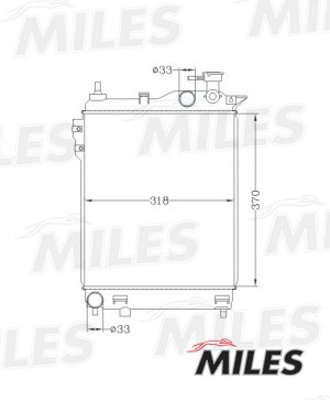 Радиатор (паяный) HYUNDAI GETZ 02- 1.1/1.3/1.4/1.6 MT ACRB025 ACRB025 MILES