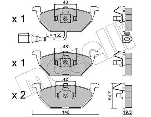 AUDI A2/A3/VW GOLF-4/BORA С ДАТЧИКОМ 2202112 METELLI