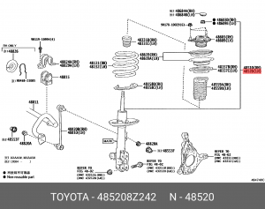 Амортизатор Toyota RAV4 (A52 / A54) пер. прав. газ. 48520-8Z242 48520-8Z242 TOYOTA
