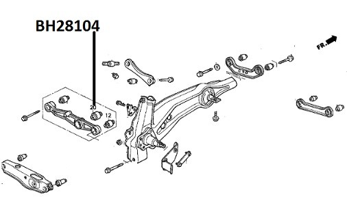сайлентблок амортизатора!\ Honda Civic all 87-01 BH28104 JIKIU