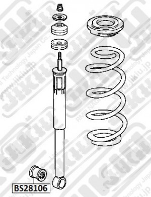Втулка задн амортизатора HONDA JAZZ II/III BS28106 BS28106 JIKIU