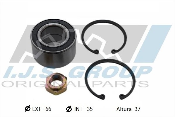 к-кт подшипника ступицы! передней\ VW Golf <87/Polo 94-01 101103 IJS GROUP