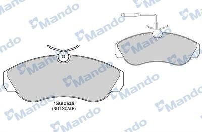 Колодки тормозные PEUGEOT Boxer передние (4шт.) MANDO MBF015471 MANDO