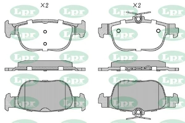 КОЛОДКИ ТОРМОЗНЫЕ ДИСКОВЫЕ LPR 05P2277 05P2277 LPR