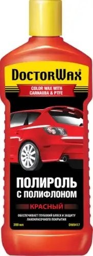 Полироль кузова с тефлоном красная 300мл DOCTOR WAX DW8417 DOCTOR WAX