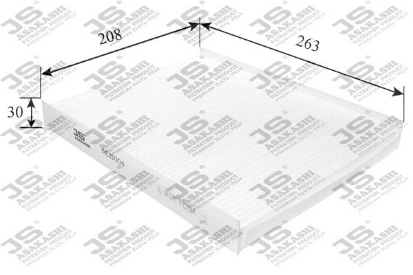 Фильтр салонный  HYUNDAI VERACRUZ 3,0 2011 - 2012  HYUNDAI VERACRUZ 3,8 2007 -   AC11004 JS ASAKASHI