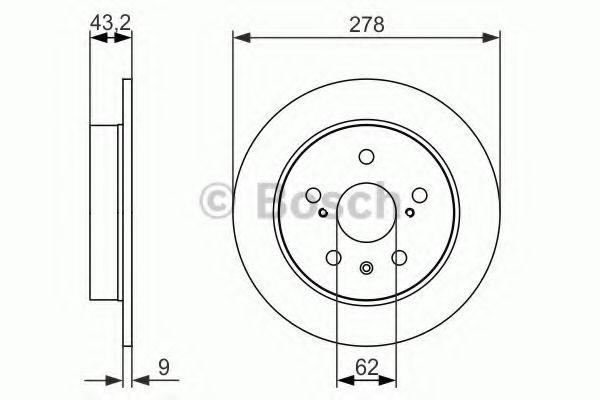 Диск тормозной  2шт 0986479047 BOSCH