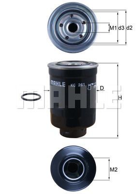 Фильтр топливный KC261D KC261D MAHLE KNECHT