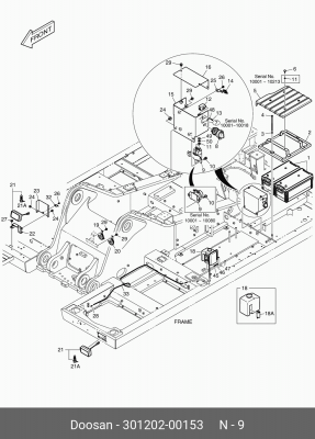 301202-00153 Реле аккумулятора 2544-9024 301202-00153 DOOSAN