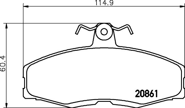 Колодки тормозные SKODA Favorit (92-95) передние (4шт.) MINTEX MDB1212 MINTEX
