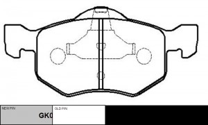 Колодки тормозные FORD Escape 2001 ~ 2004 / Maverick 2001 ~ 2004 Tribute 2000 ~  GK0162 CTR