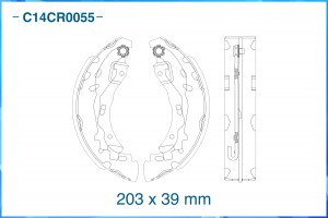 Тормозные колодки задние барабанные C14CR0055 C14CR0055 CWORKS