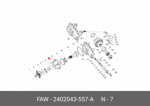 Болт FAW J6,3250 стопорный (6x6) OE 2402043-557-A FAW