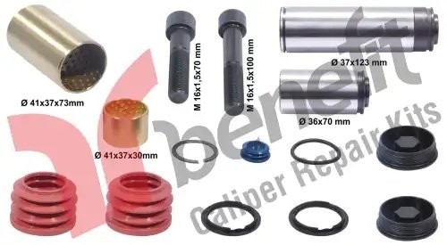 Ремкомплект суппорта BPW TSB3709 (направляющие,втулки,болты,уплотнения) BENEFIT 9503 BENEFITAUTO