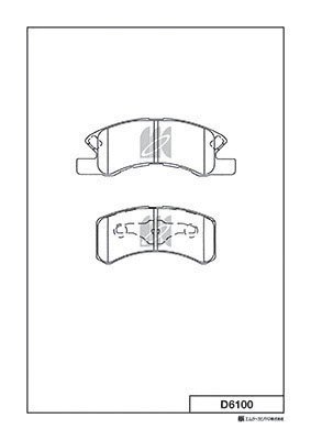 Замена на D6100H Колодки тормозные дисковые D6100 D6100 MK KASHIYAMA