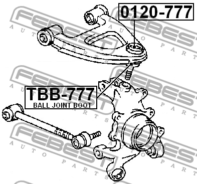 пыльник опоры шаровой заднего верхнего рычага!\ Toyota Aristo Jzs160/Jzs161 97-0 TBB-777 FEBEST