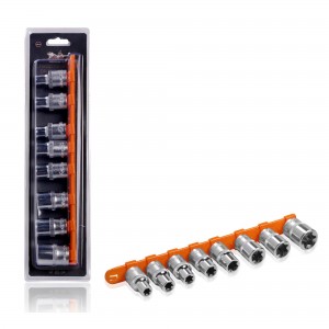 Набор головок 1/2" ( 8 предметов) "AIRLINE" (TORX E10-E24) на подвесе ATBS34 AIRLINE