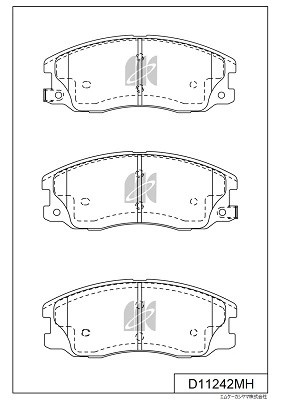 Колодки тормозные (с антискрипной пластиной) D11242MH D11242MH MK KASHIYAMA